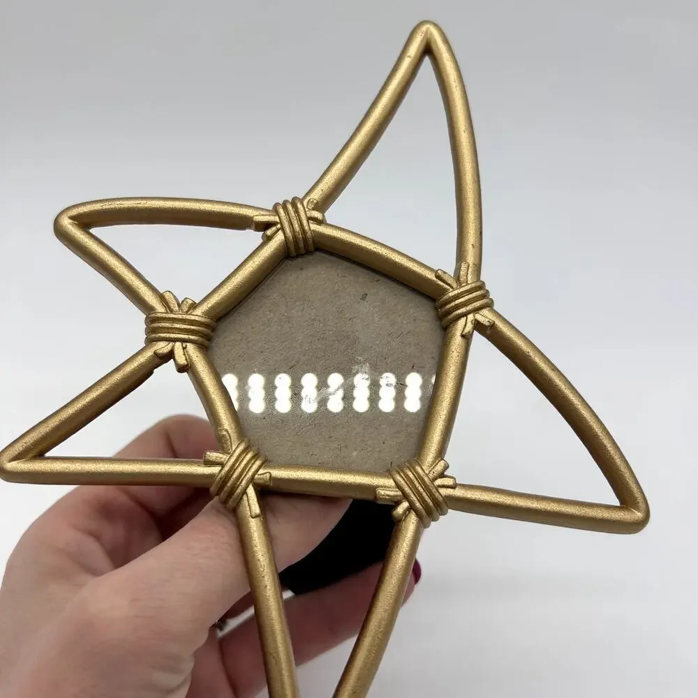 Vintage Star Photo Frame 90's Y2K Gold Tone Celestial Boho Picture Home Decor - Picture 3 of 10